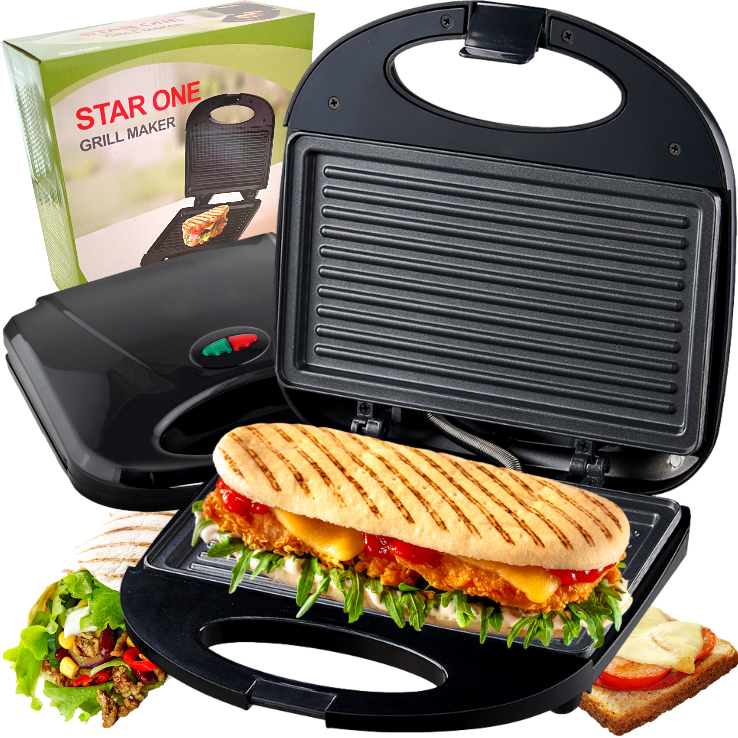 Čierny hriankovač SO-1000 800 W